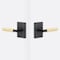 Sure-Loc Hardware Sure-Loc Hardware Levanto Privacy Rosette, Flat Black, Knurled Grip in Satin Brass LV102 FBL GRIP-KN SB - alternate 1